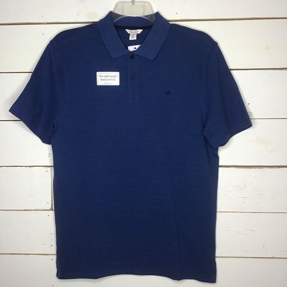 New Calvin Klein Polo Lightweight Textured